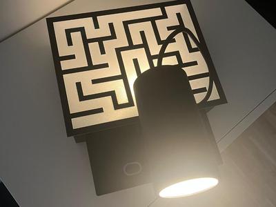 Maze bed side lamp w/ room light and reading lamp