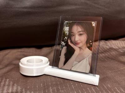 Display stand for kpop lightstick and photocard