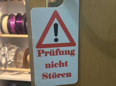 Door Sign Caution Exam