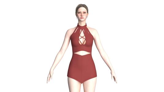 Girls Short Dress-Outfit | Marvelous / Clo3d / obj / fbx