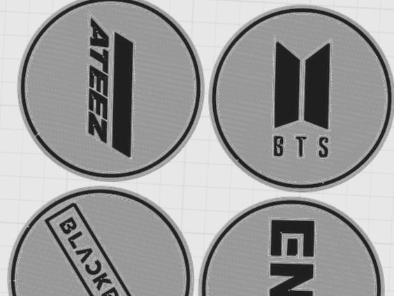 KPOP Coasters BTS ATEEZ BLACKPINK ENHYPEN TXT SKZ