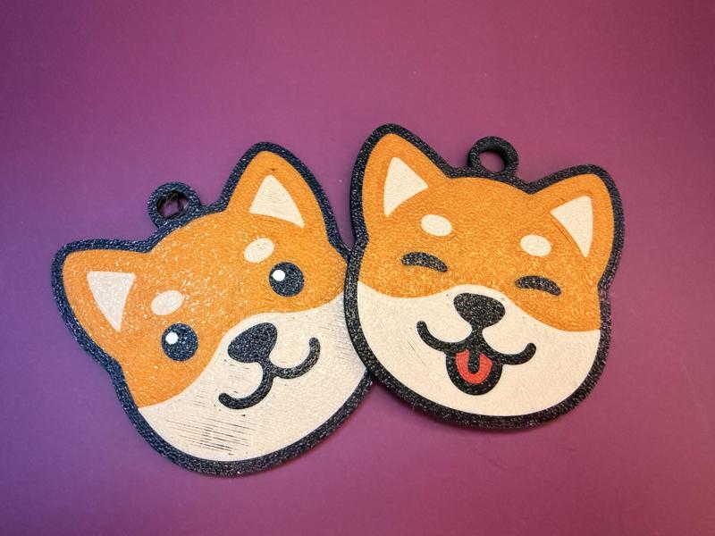 Shiba Inu dog keychain