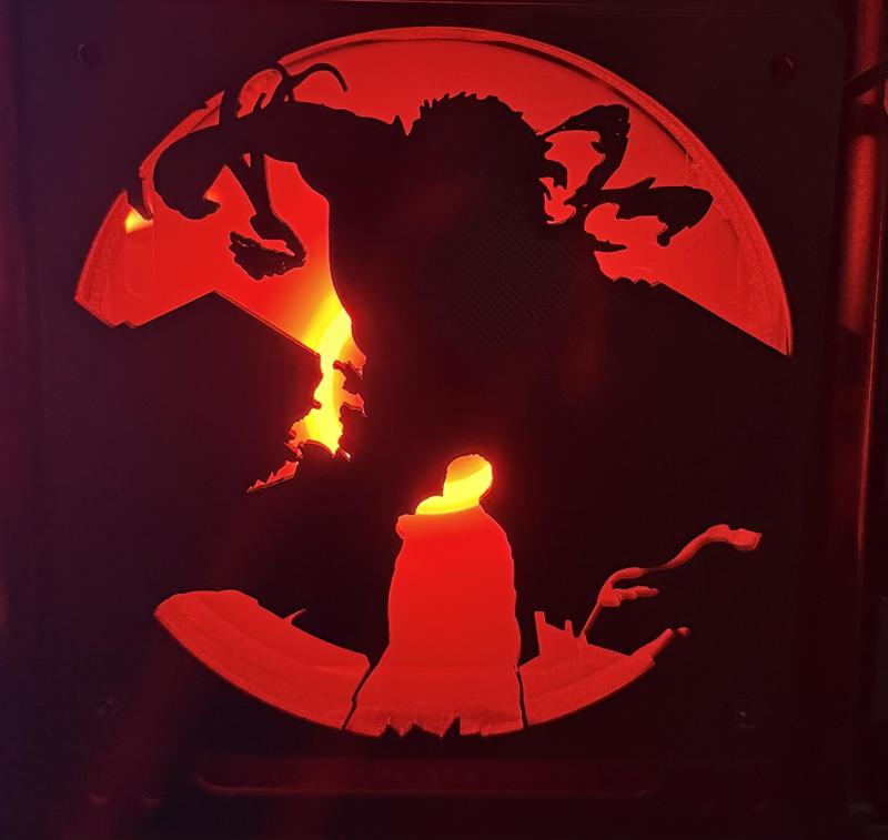 Eren Yeager Outline pc fan case cover