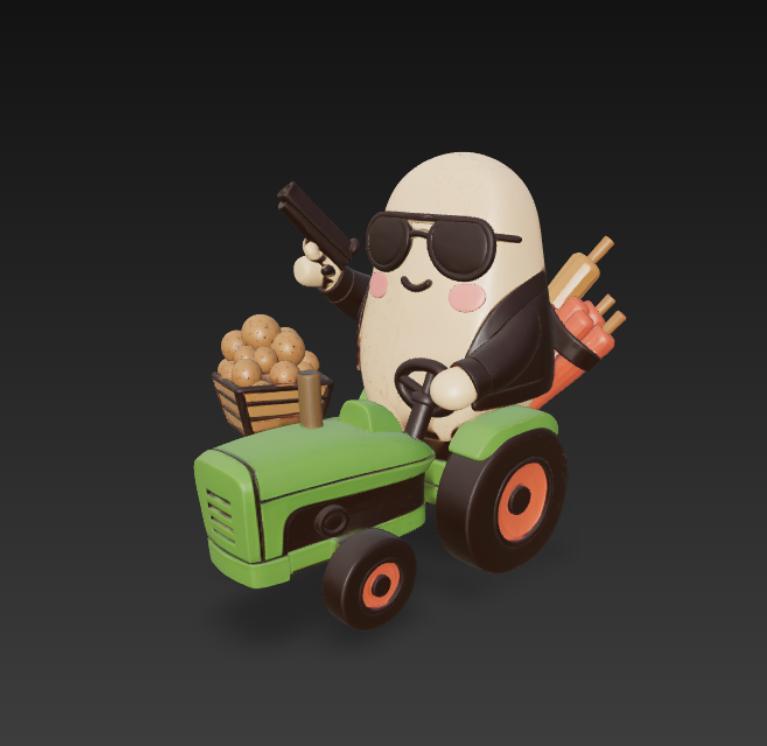 Bulbito Bandito Tractorito estilo Anime