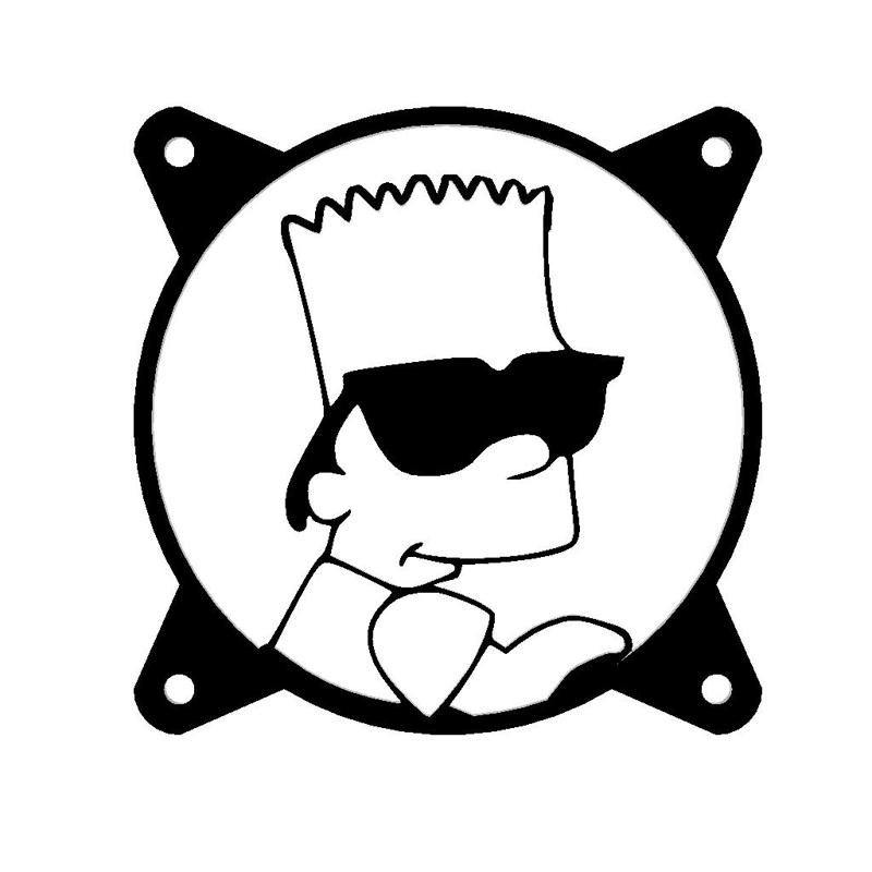 FAN COVER Simpsons Bart CUBIERTA DE VENTILADOR FAN GRILL 120MM