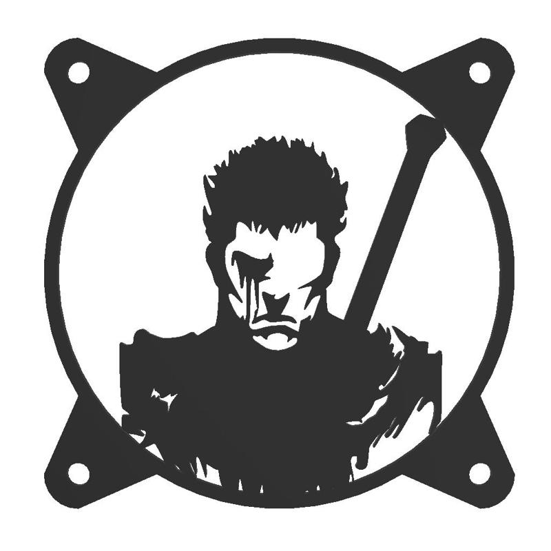 FAN COVER GUTS BERSERK CUBIERTA DE VENTILADOR FAN GRILL 120MM