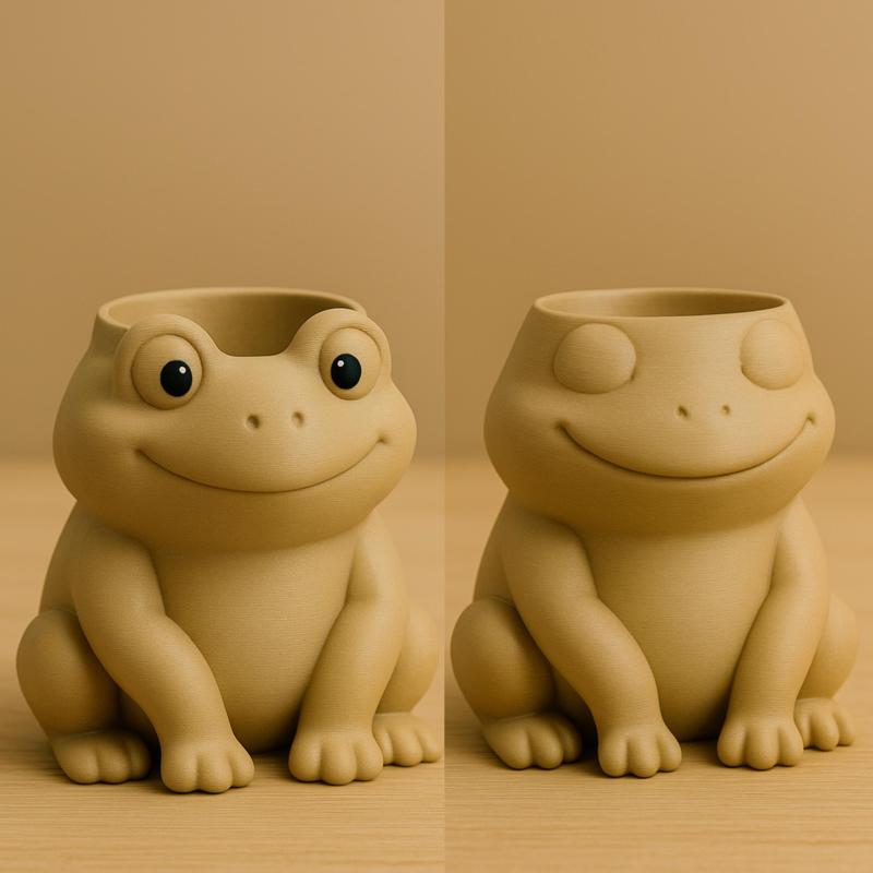Frog Duo Planter Pack – Two Cute 3D Printable Frog Pots (Eyes Open & Closed)