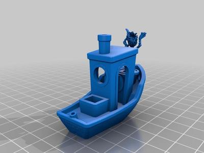 Baby Groot dancing Benchy