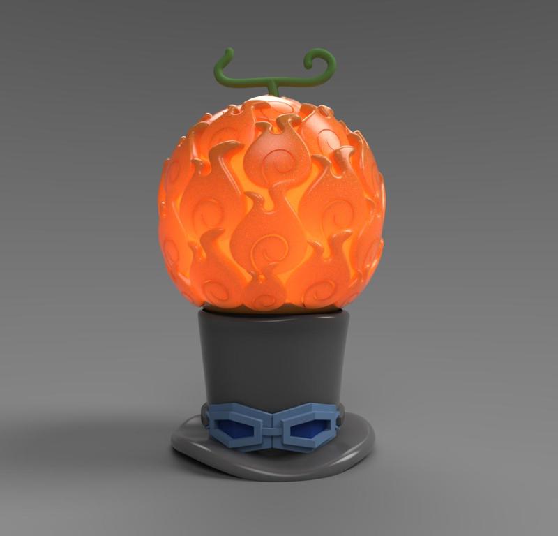 Mera Mera No Mi Sabo One Piece E27 Lamp Lithophane