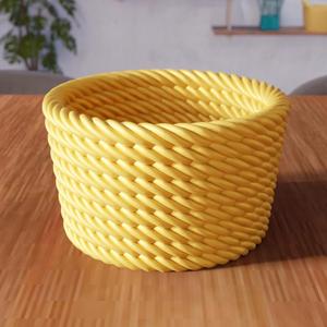 3D Wicker Mesh Easter Basket STL File - 298