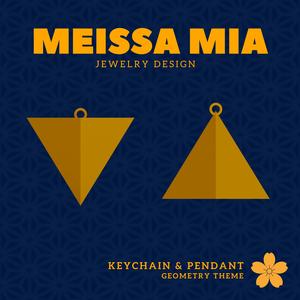 Tiny Tetra Charm – 3D Print File for Keychain or Pendant - Tetrahedron Keychain - tetrahedron Pendant - Platonic Solid Geometry