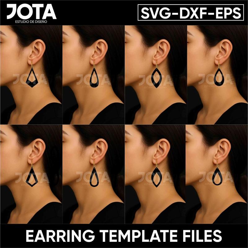 Abstract Art Earrings SVG - Bold Laser Cut Jewelry Templates