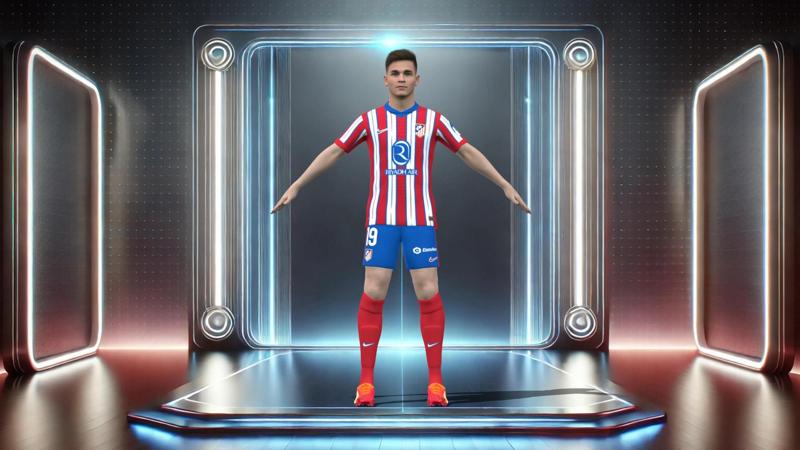 3D Rigged Julian Alvarez Atletico Madrid 2025