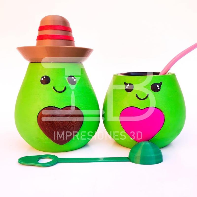 Aguacatito Matero Kit - Mate and Yerbero