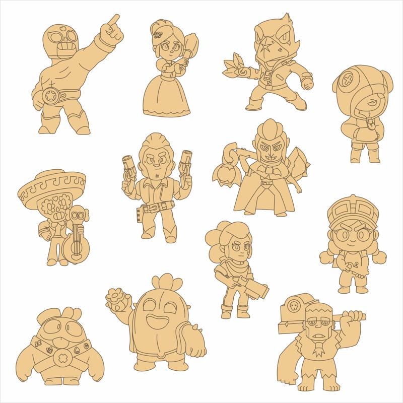 Brawl Stars - Vectors for laser cutting