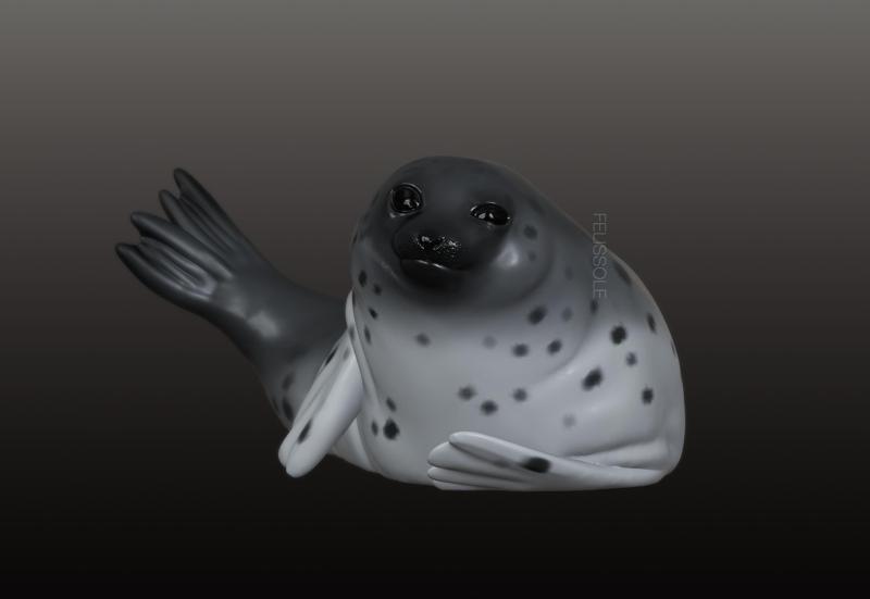 spotted seal figurine realistic