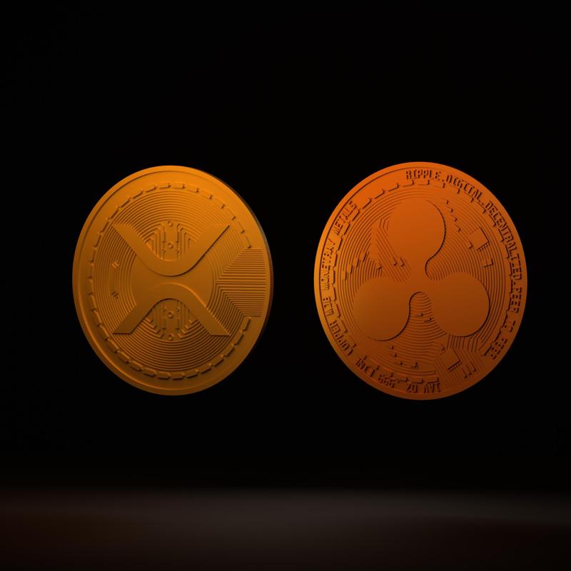 Ripple golden Xrp coin