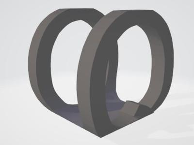 QU art combination letters 90° rotation