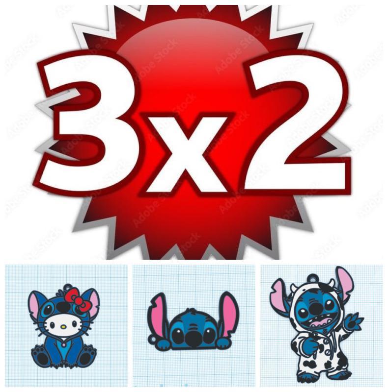 3x2 Stitch Keychains Promotion