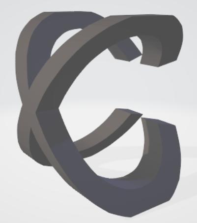 CX art combination letters 90° rotation