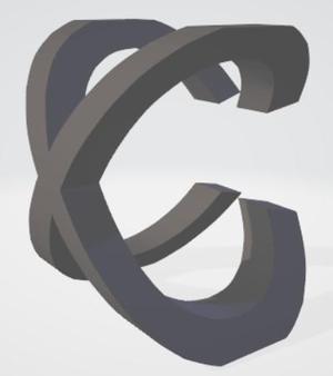 CX art combination letters 90° rotation
