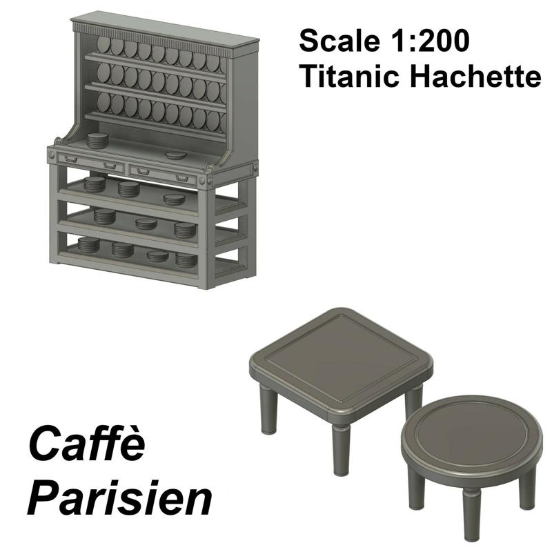 Cafè Parisien Acessories for Titanic Hachette 1:200 scale
