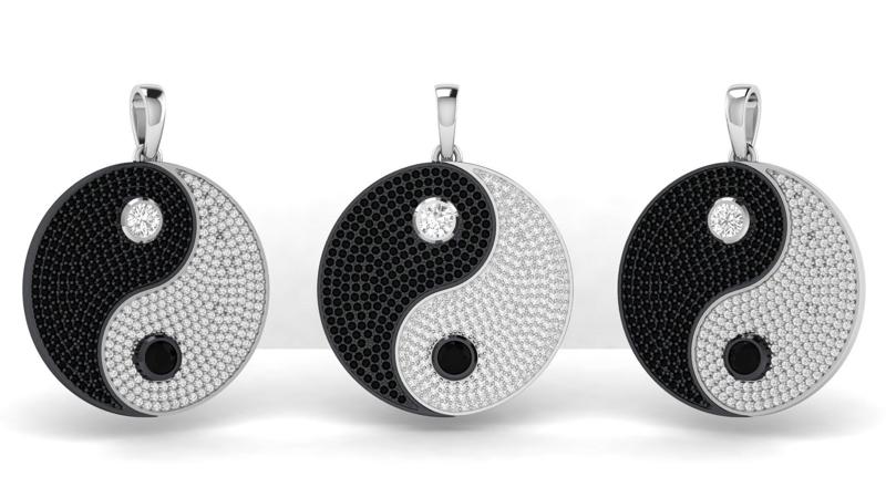 Ying Yang Diamond Hiphop Pendant