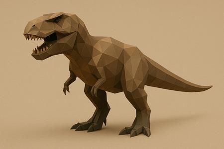 Low poly T-Rex standing