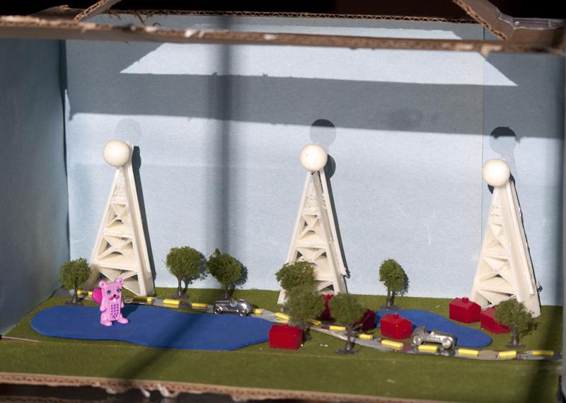 Cell Tower for 9 year old's cell phone diorama project.