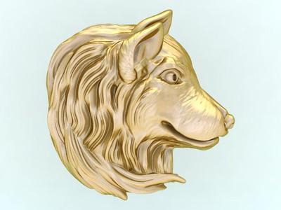 Dog pendant - Puppy  pendant - Dog head jewelry - N831233