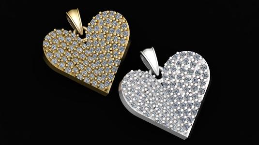 heart pendant 3d printable model