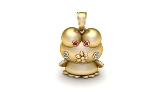 diamond cheeks pendant 3D printable model