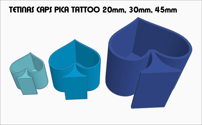 CAPS TATTOO TATTOO NIPPLES 20mm, 30mm, 45mm