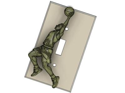 Basketball Player Light Switch Plate Cover - Hoops