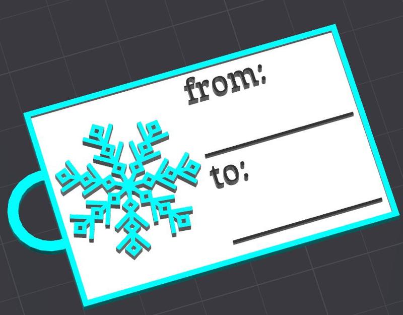 Gift Tag Christmas Snowflake