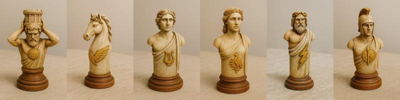 Mythological Chess Set – Complete 3D Printable Collection