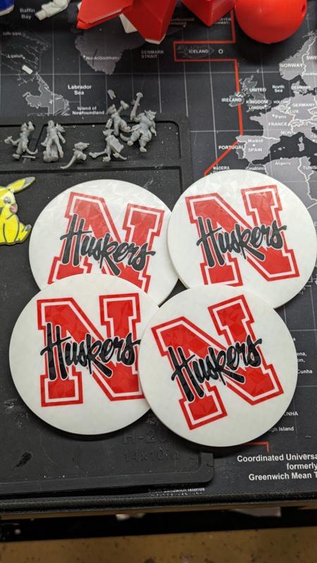 Nebraska Cornhuskers Huskers coaster (95mm)