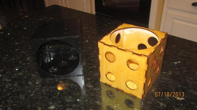 Decrotive Dice.  Laser cut, wood or acrylic