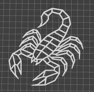 Scorpion abstract stylized wall decoration