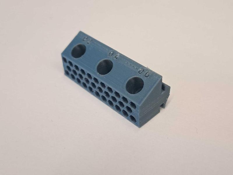 3D printer nozzle holder for 2020 aluminum profile (0.2 / 0.4 / 0.6 mm)