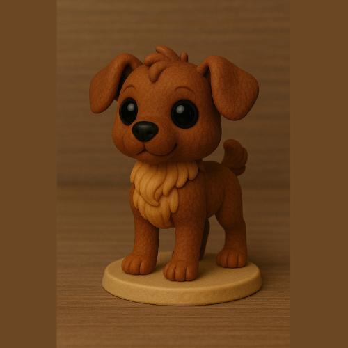 Perro figura estilo chibi