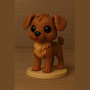 Perro figura estilo chibi