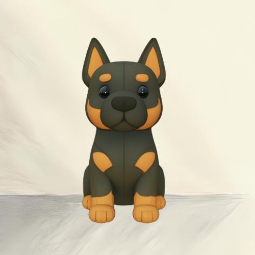 Figura perro Dobermann