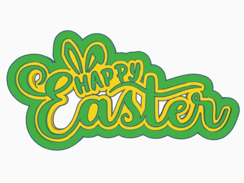 HAPPY EASTER decor ornament stand ornament