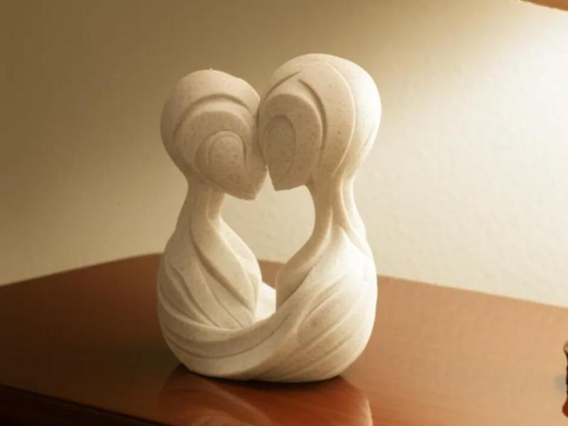 The Embrace: Abstract Couple Sculpture