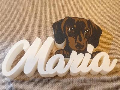 MARIA SIGN WITH DOG