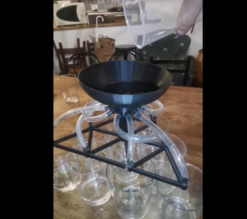 transparent beer pong