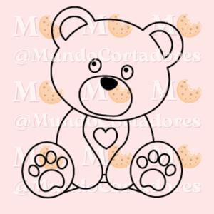 TEDDY BEAR CUTTER AND STAMP - CUTTER COOKIES