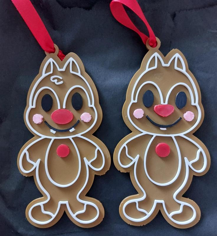 chip & dale gingerbread baubles