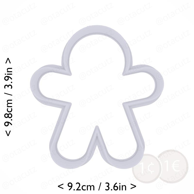 Gingerbread Man Cookie Cutter 3.5in / 8.9cm
